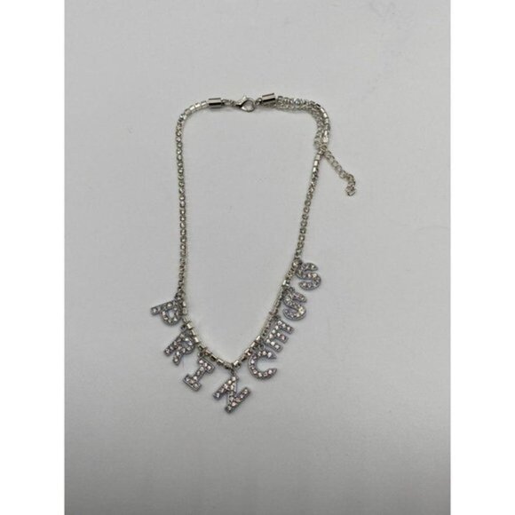 Princess Rhinestones Statement Short Necklace - Picture 4 of 9